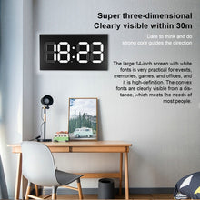 Load image into Gallery viewer, Creative Wall Clock Alarm Clock Simple Remote Control Perpetual Calendar Electronic Clock US Plug, Single-sided Remote Control