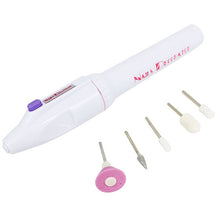 Load image into Gallery viewer, Electric Nail File Drill Kit Tips Manicure Toenail Pedicure Salon Pen Shape Manicure Kit Nail Drill Buffers Pedicure Tool with 5 Bits