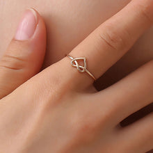 Load image into Gallery viewer, Girl Fashion Cute Simple Heart Hollow Open Adjustable Rings, Black, Gold, Silver