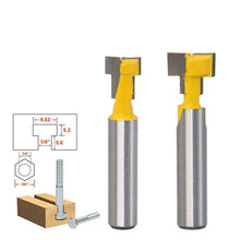Load image into Gallery viewer, Woodworking Milling Cutter 8-handle Keyhole Cutter Photo Frame Wall-mounted T-type Keyhole Cutter, 8x3/8 Inch, 8x1/2 Inch