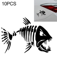 Load image into Gallery viewer, 10 PCS YOJA Mad Fish Funny Decal Car Window Decoration Vinyl Stickers Motorcycle Accessories, 11x7CM, Black, Silver
