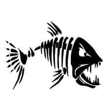 Load image into Gallery viewer, 10 PCS YOJA Mad Fish Funny Decal Car Window Decoration Vinyl Stickers Motorcycle Accessories, 11x7CM, Black, Silver