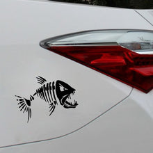 Load image into Gallery viewer, 10 PCS YOJA Mad Fish Funny Decal Car Window Decoration Vinyl Stickers Motorcycle Accessories, 11x7CM, Black, Silver
