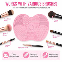 Load image into Gallery viewer, Silicone Brush Cleaner Mat Washing Tools For Cosmetic Make Up Eyebrow Brushes Cleaning Pad Scrubber Board