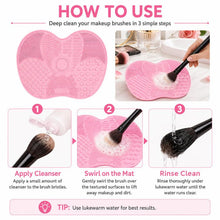 Load image into Gallery viewer, Silicone Brush Cleaner Mat Washing Tools For Cosmetic Make Up Eyebrow Brushes Cleaning Pad Scrubber Board