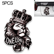 Load image into Gallery viewer, 5 PCS YJZT One Love Lion Crown PVC Animal Car Sticker, 10x15.3CM, Lion Crown
