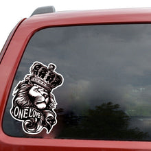 Load image into Gallery viewer, 5 PCS YJZT One Love Lion Crown PVC Animal Car Sticker, 10x15.3CM, Lion Crown