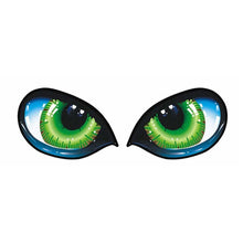 Load image into Gallery viewer, 5 Pairs D 601 3D Stereo Reflective Cat Eyes Car Sticker Car Auto Side Fender Eye Stickers Adhesive Creative Rearview Mirror Decal, 12x7.5cm, Cat Eyes 12x7.5cm