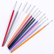 Load image into Gallery viewer, Colorful Nail Art Liner Thin Painting Brush Design Dotting Pen Acrylic Fine Tips Drawing Lines Flower Tool