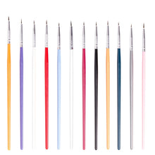 Load image into Gallery viewer, Colorful Nail Art Liner Thin Painting Brush Design Dotting Pen Acrylic Fine Tips Drawing Lines Flower Tool