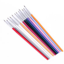 Load image into Gallery viewer, Colorful Nail Art Liner Thin Painting Brush Design Dotting Pen Acrylic Fine Tips Drawing Lines Flower Tool