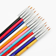 Load image into Gallery viewer, Colorful Nail Art Liner Thin Painting Brush Design Dotting Pen Acrylic Fine Tips Drawing Lines Flower Tool