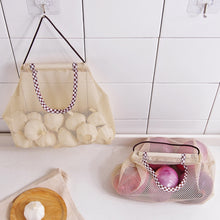 Load image into Gallery viewer, 2 PCS Creative Kitchen Vegetable Onion Potato Storage Hanging Bag Hollow Breathable Mesh Bag Kitchen Garlic Ginger Mesh Storage Bag, Mesh Storage Bag