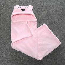 Load image into Gallery viewer, Cute Animal Cartoon Babies Blanket Kids Hooded Bathrobe Toddler Baby Bath Towel