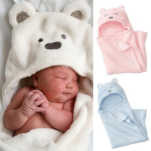Load image into Gallery viewer, Cute Animal Cartoon Babies Blanket Kids Hooded Bathrobe Toddler Baby Bath Towel