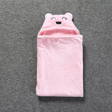 Load image into Gallery viewer, Cute Animal Cartoon Babies Blanket Kids Hooded Bathrobe Toddler Baby Bath Towel