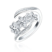 Load image into Gallery viewer, Fashion Elegant Adjustable Flowers with Diamond Forefinger Rings Women Jewelry