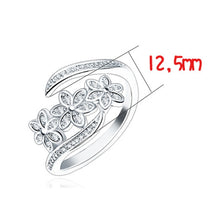 Load image into Gallery viewer, Fashion Elegant Adjustable Flowers with Diamond Forefinger Rings Women Jewelry