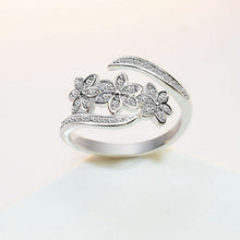 Load image into Gallery viewer, Fashion Elegant Adjustable Flowers with Diamond Forefinger Rings Women Jewelry