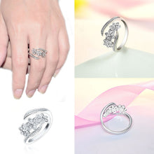 Load image into Gallery viewer, Fashion Elegant Adjustable Flowers with Diamond Forefinger Rings Women Jewelry