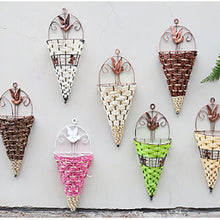 Load image into Gallery viewer, Wall Wicker Hanging Rttan Vase Basket Farm Decoration, Random Color Delivery, Hanging Rttan Vase