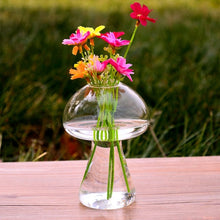 Load image into Gallery viewer, Mushroom Shaped Glass Vase Terrarium Bottle Container Flower Home Table Decoration