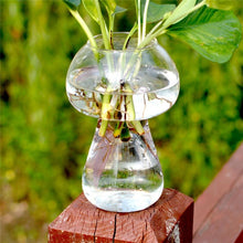 Load image into Gallery viewer, Mushroom Shaped Glass Vase Terrarium Bottle Container Flower Home Table Decoration