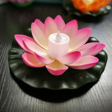 Load image into Gallery viewer, 3 Color LED Flood Light Artificial Lotus Floating Flower Shape Lamps For Outdoor Swimming Pool Wishing Party