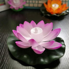 Load image into Gallery viewer, 3 Color LED Flood Light Artificial Lotus Floating Flower Shape Lamps For Outdoor Swimming Pool Wishing Party