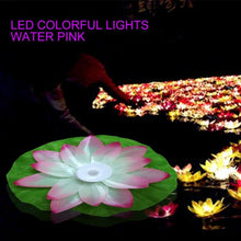 Load image into Gallery viewer, 3 Color LED Flood Light Artificial Lotus Floating Flower Shape Lamps For Outdoor Swimming Pool Wishing Party