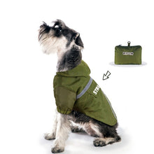 Load image into Gallery viewer, Foldable Reflective Stripe Hooded Pet Raincoat Dog Waterproof Clothing, S, M, L, XL, XXL