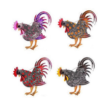 Load image into Gallery viewer, Personality Retro Cock Girl Brooch, Red, Orange, Purple, Gray