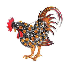 Load image into Gallery viewer, Personality Retro Cock Girl Brooch, Red, Orange, Purple, Gray