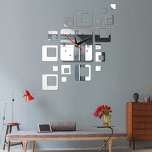 Load image into Gallery viewer, Home Mirror Surface Sticker Home Office Decorative Mirrors 3D Stereo Clock Acrylic Mirror Clock Block Combination Clock
