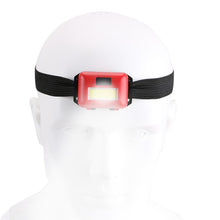 Load image into Gallery viewer, 2 PCS Mini COB LED Headlamp Adjustable Camping Torch Lamp Light with 3 Modes, Black, Blue, Red, White