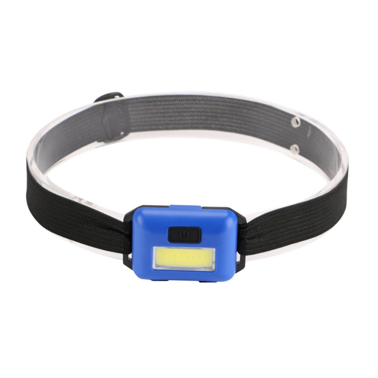 2 PCS Mini COB LED Headlamp Adjustable Camping Torch Lamp Light with 3 Modes, Black, Blue, Red, White