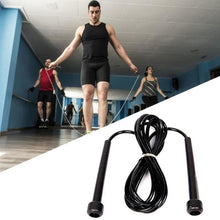 Load image into Gallery viewer, Pen Handle Shaped Small Handle Rubber Skipping Rope for Fitness (Black)