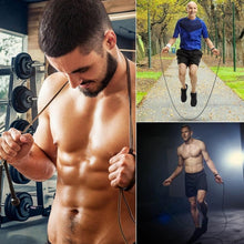 Load image into Gallery viewer, Pen Handle Shaped Small Handle Rubber Skipping Rope for Fitness (Black)