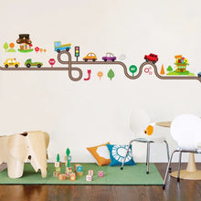 Load image into Gallery viewer, Cartoon Track Car Children Bedroom Wall Stickers Decorative Green Wall Stickers, ZY082, ZY083