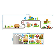 Load image into Gallery viewer, Cartoon Track Car Children Bedroom Wall Stickers Decorative Green Wall Stickers, ZY082, ZY083