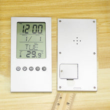 Load image into Gallery viewer, Transparent Desk Clock Pencil Holder Removable Desktop Table Digital Clock
