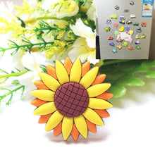 Load image into Gallery viewer, 10 PCS Home Fridge Magnets Decorative Message Stickers Children Whiteboard Stickers, Cloud, Rainbow, Sunflower, Coconut Tree, Yellow Sun, Castle