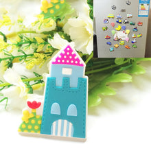 Load image into Gallery viewer, 10 PCS Home Fridge Magnets Decorative Message Stickers Children Whiteboard Stickers, Cloud, Rainbow, Sunflower, Coconut Tree, Yellow Sun, Castle