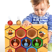 Load image into Gallery viewer, Wooden Beehive Games Montessori Early Childhood Education Color Cognition Toy