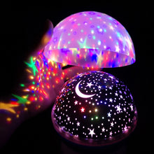 Load image into Gallery viewer, Stars Starry Sky LED Battery USB  Night Light Projector Luminaria Moon Novelty Table Night Lamp for Children, Blue, Pink, Purple