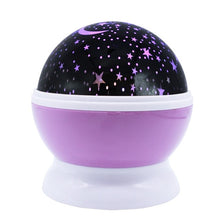 Load image into Gallery viewer, Stars Starry Sky LED Battery USB  Night Light Projector Luminaria Moon Novelty Table Night Lamp for Children, Blue, Pink, Purple