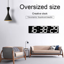 Load image into Gallery viewer, Multifunctional LED Wall Clock Creative Digital Clock, Hollow Remote Control, Sealed Box Remote Control