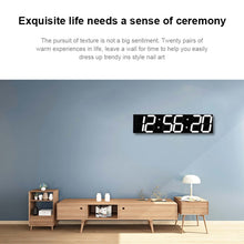 Load image into Gallery viewer, Multifunctional LED Wall Clock Creative Digital Clock, Hollow Remote Control, Sealed Box Remote Control