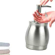 Load image into Gallery viewer, Stainless Steel Lotion Bottle Hand Soap Dispenser Hand Sanitizer Bottle, 390ml