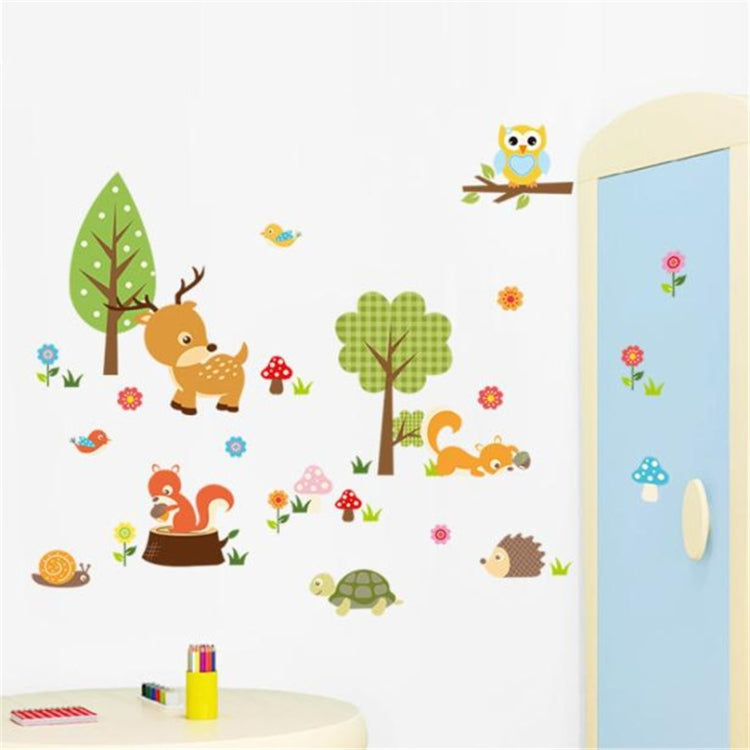 Simple DIY Forest Animals Owl Room Bedroom Background Voor Wall Stickers